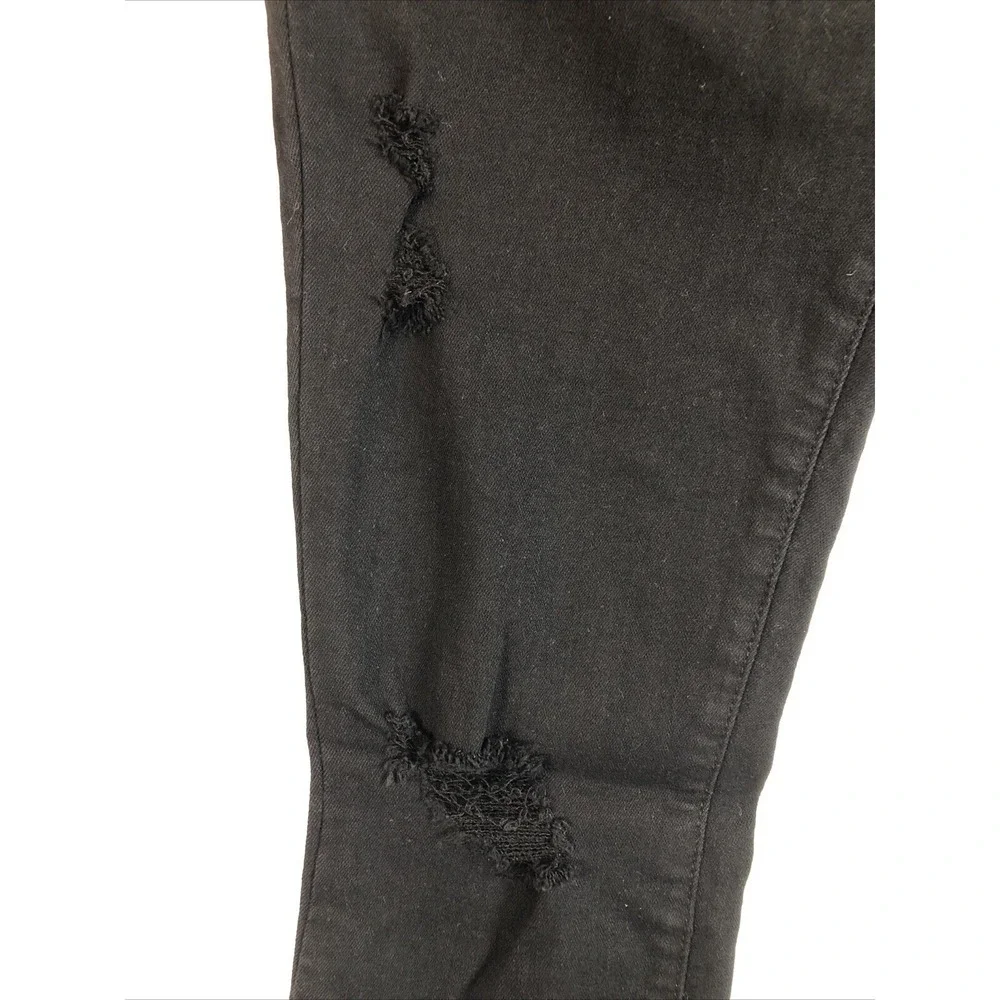 Paige Jeans Women's‎ Size 27 Black Denim Verdugo Ankle Distressed Mid Rise